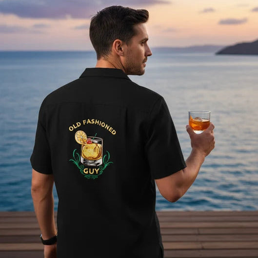 Men's Modal Embroidery Shirt - Old Fashioned Guy