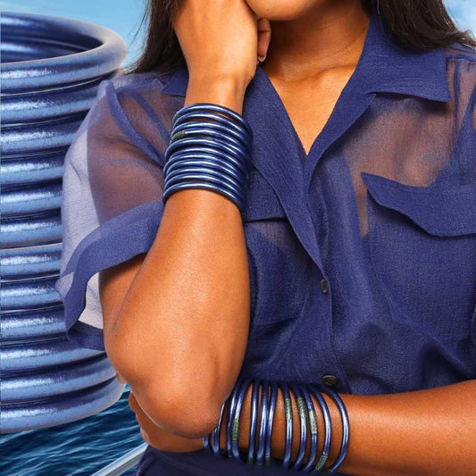 BuDhaGirl Marine All Weather Bangles (Set of 6) -Large