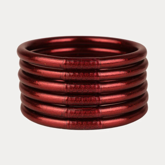 BuDhaGirl Merlot All Weather Bangles (Set of 6) -Large