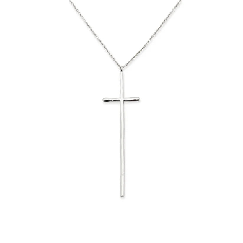 Peyton Silver Cross necklace 16"