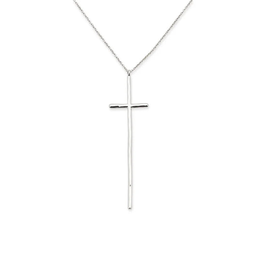 Peyton Silver Cross necklace 16"