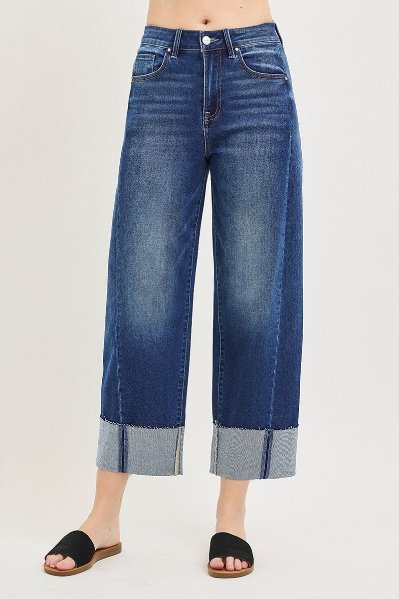 Risen Jeans - Slouchy Crop Barrel Cuffed Jeans (25.5" / 29.5" Inseam)
