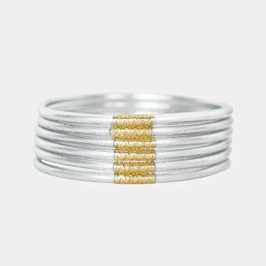 BuDhaGirl Silver Lumine All Weather Bangles