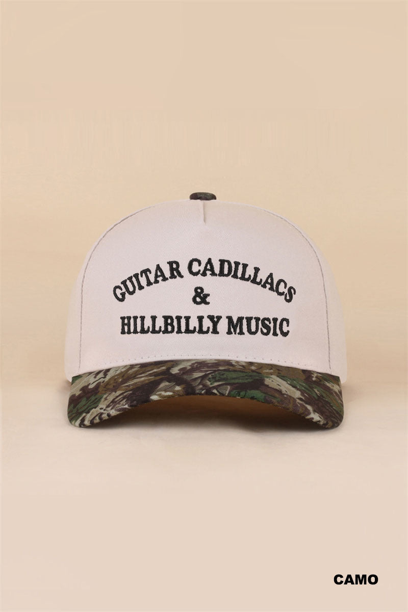 Guitar Cadillacs & Hillbilly Music- Two Tone Snapback Hat