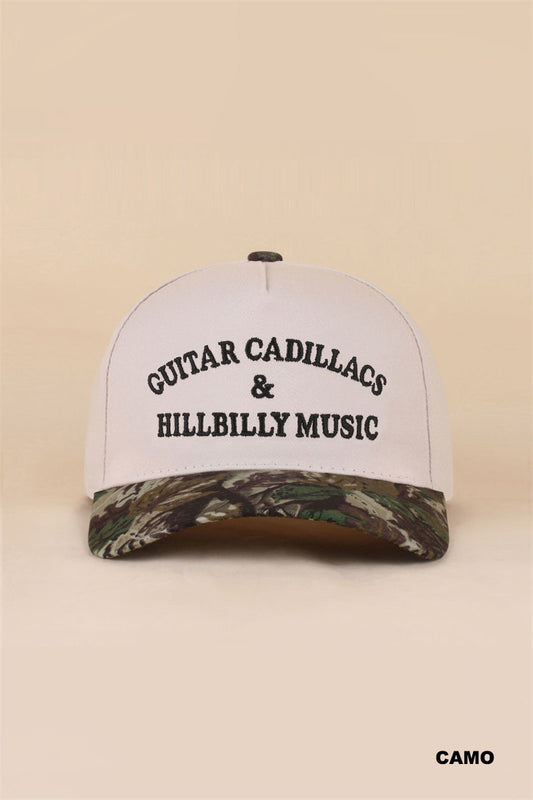 Guitar Cadillacs & Hillbilly Music- Two Tone Snapback Hat