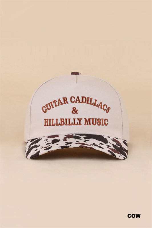 Guitar Cadillacs & Hillbilly Music- Two Tone Snapback Hat