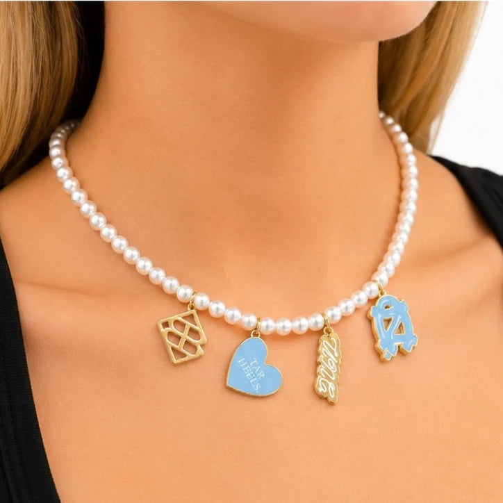 Gameday Pearl Charm Necklace