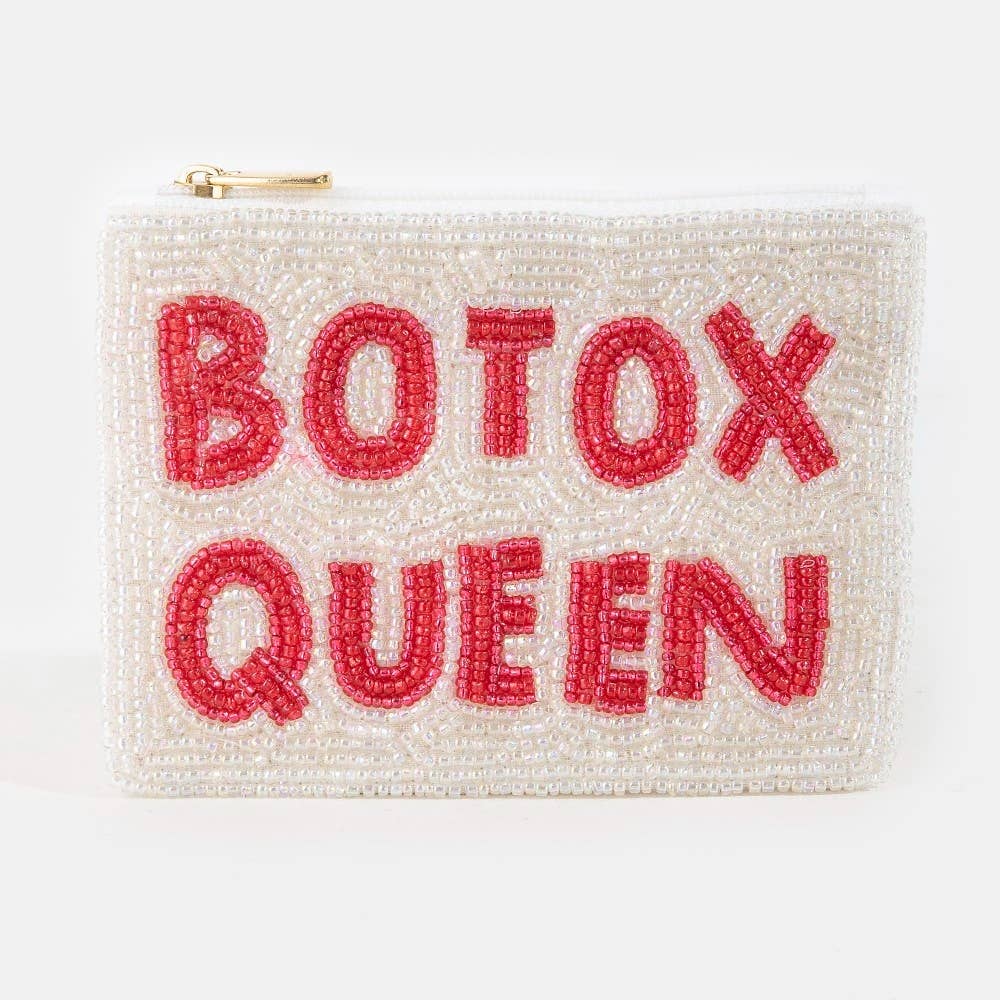 Botox Queen Beaded Coin Purse