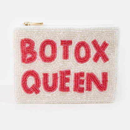 Botox Queen Beaded Coin Purse