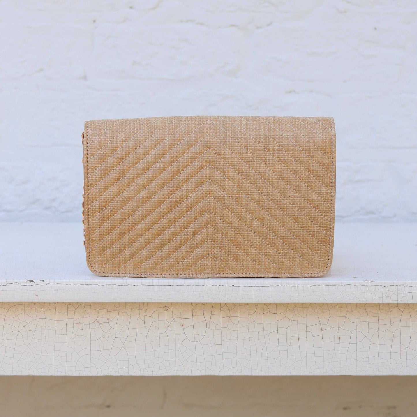 Bryn Clutch/Crossbody- Natural- by Caroline Hill