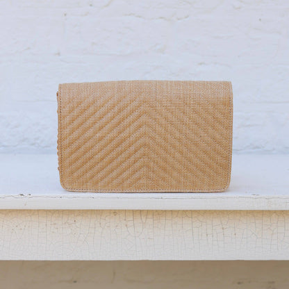 Bryn Clutch/Crossbody- Natural- by Caroline Hill