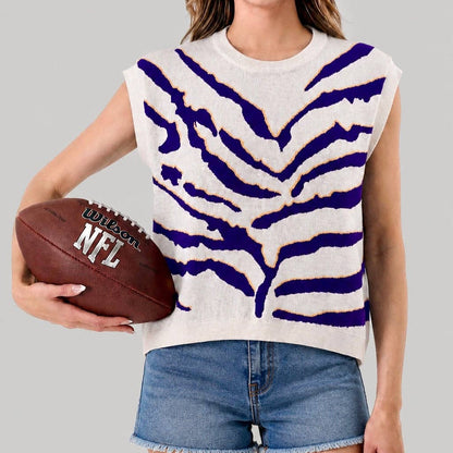 Game Day Tiger Print Knit Top