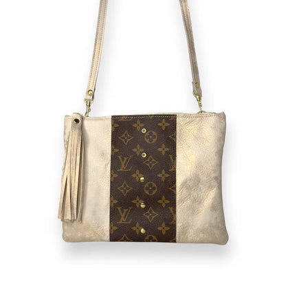 Louis Vuitton- Caroline Crossbody - Upcycled Monogram - Stone