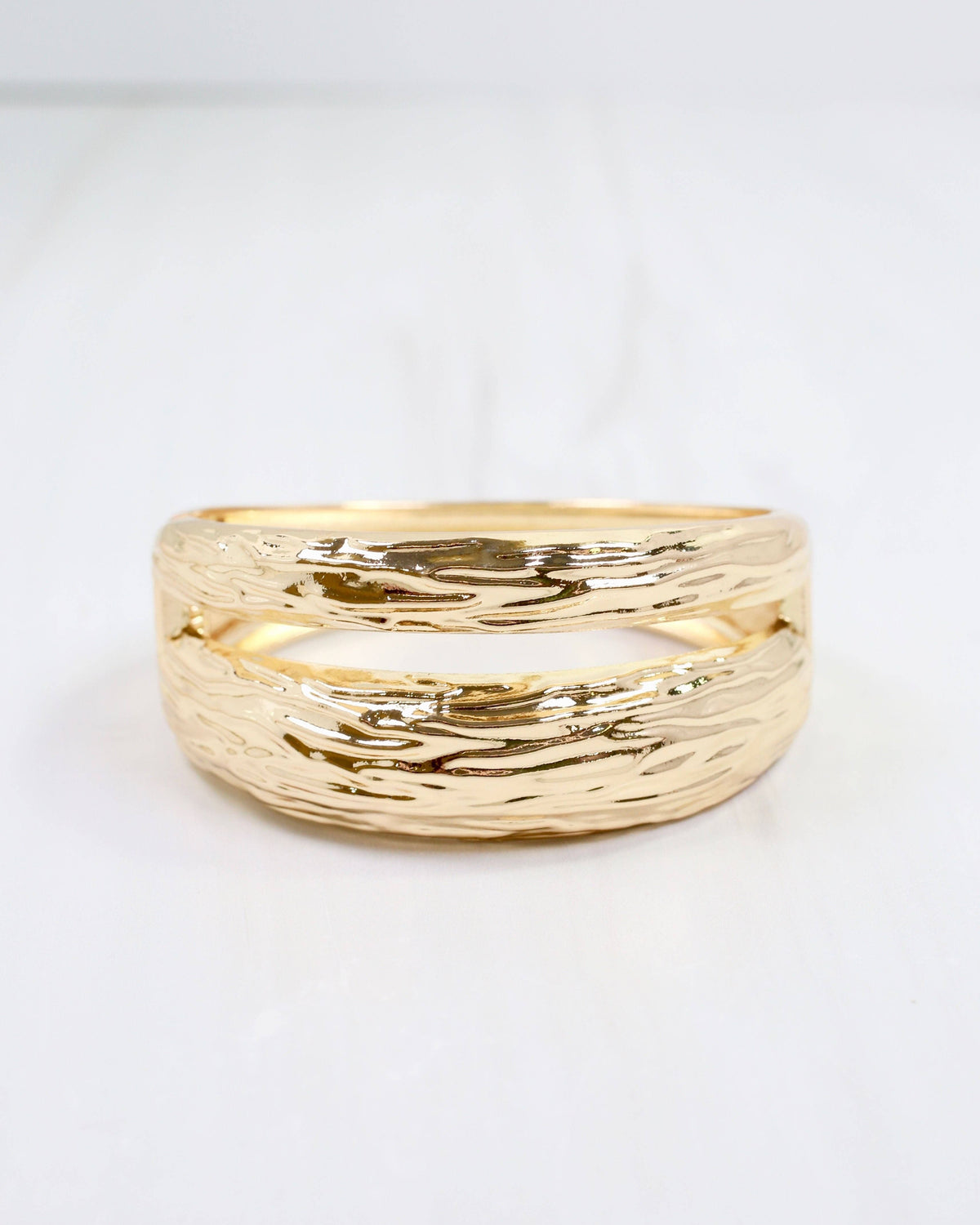 Murray Textured Hinged Bracelet by Caroline Hill