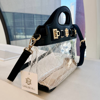 Ivy Clear Bag- Black- by Caroline Hill
