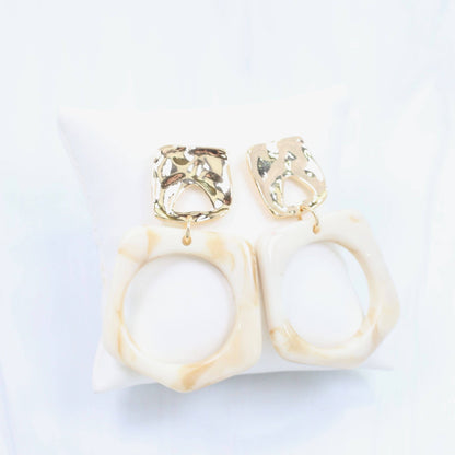 Ceduna Hammered Gold Dangle by Caroline Hill
