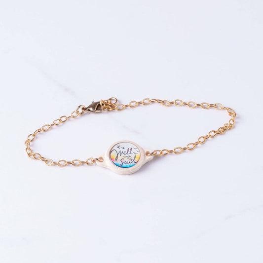 Tap To Pray® Survivor Series Bracelet 14K Gold Plated It is well