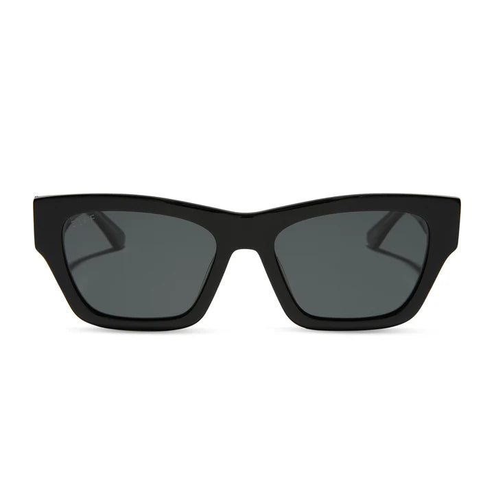 DIFF- Beth II- Night Sky Black Silver w/ Grey Polarized Sunglasses