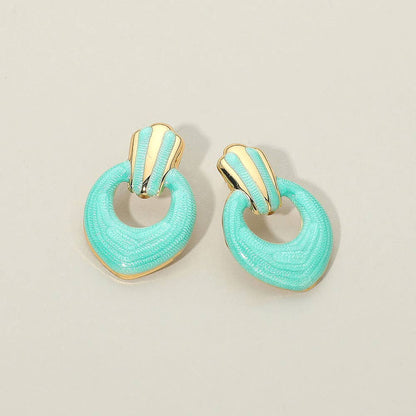 Enamel Door Knocker Earrings