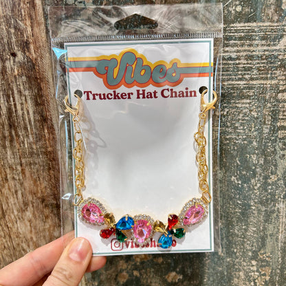 Multicolor Rhinestone Trucker Chain