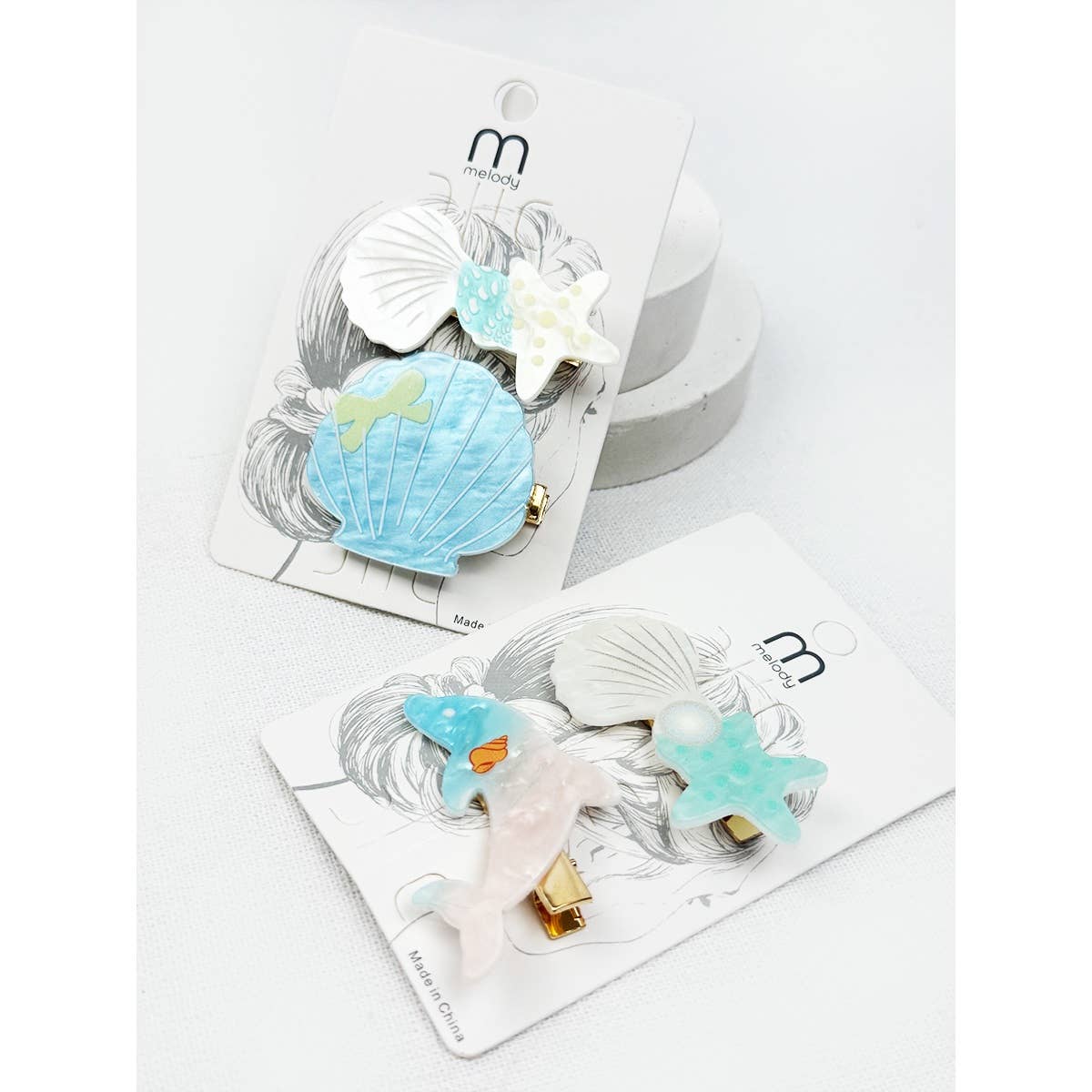 Mermaid Theme Styling Hair Clips