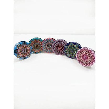 Mandala Double Sided Circle Cosmetic Mirror