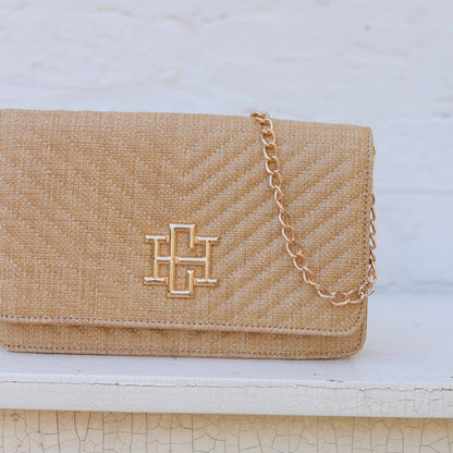 Bryn Clutch/Crossbody- Natural- by Caroline Hill