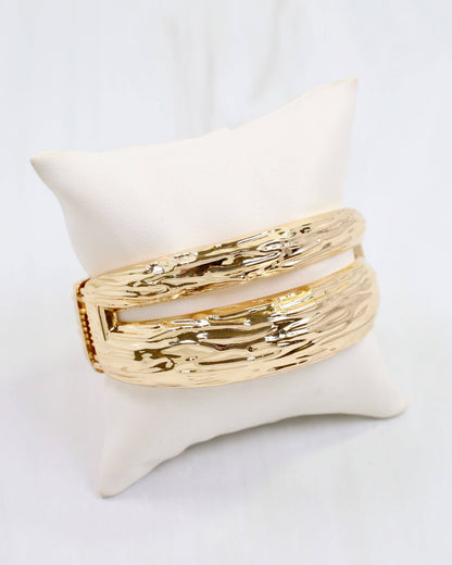 Murray Textured Hinged Bracelet by Caroline Hill