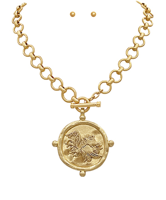 Gamecock Coin Necklace (Gameday Accessory)