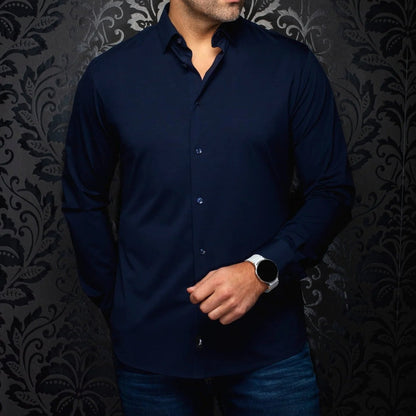 ALEXANDER L/S Shirt by Au Noir- Dark Navy