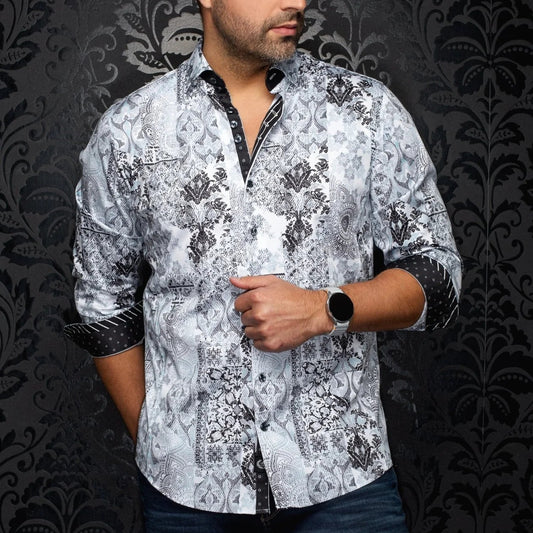 Cascais men's woven long sleeve shirt