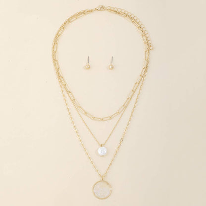 Mother Of Pearl Pendant Necklace