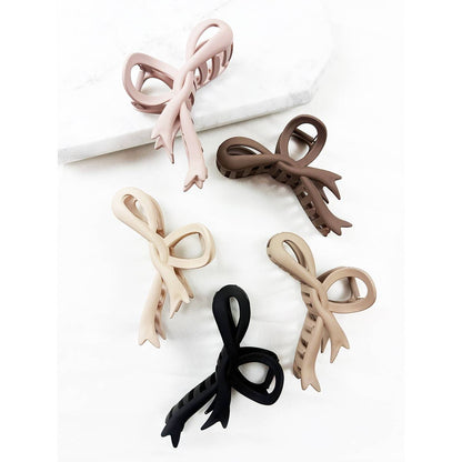 Jumbo Ribbon Bow Hair Claw Clip