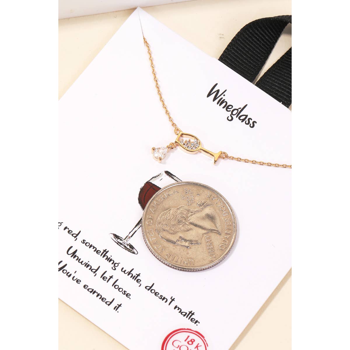 Wine Glass Charm Necklace