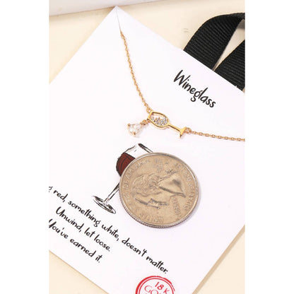 Wine Glass Charm Necklace