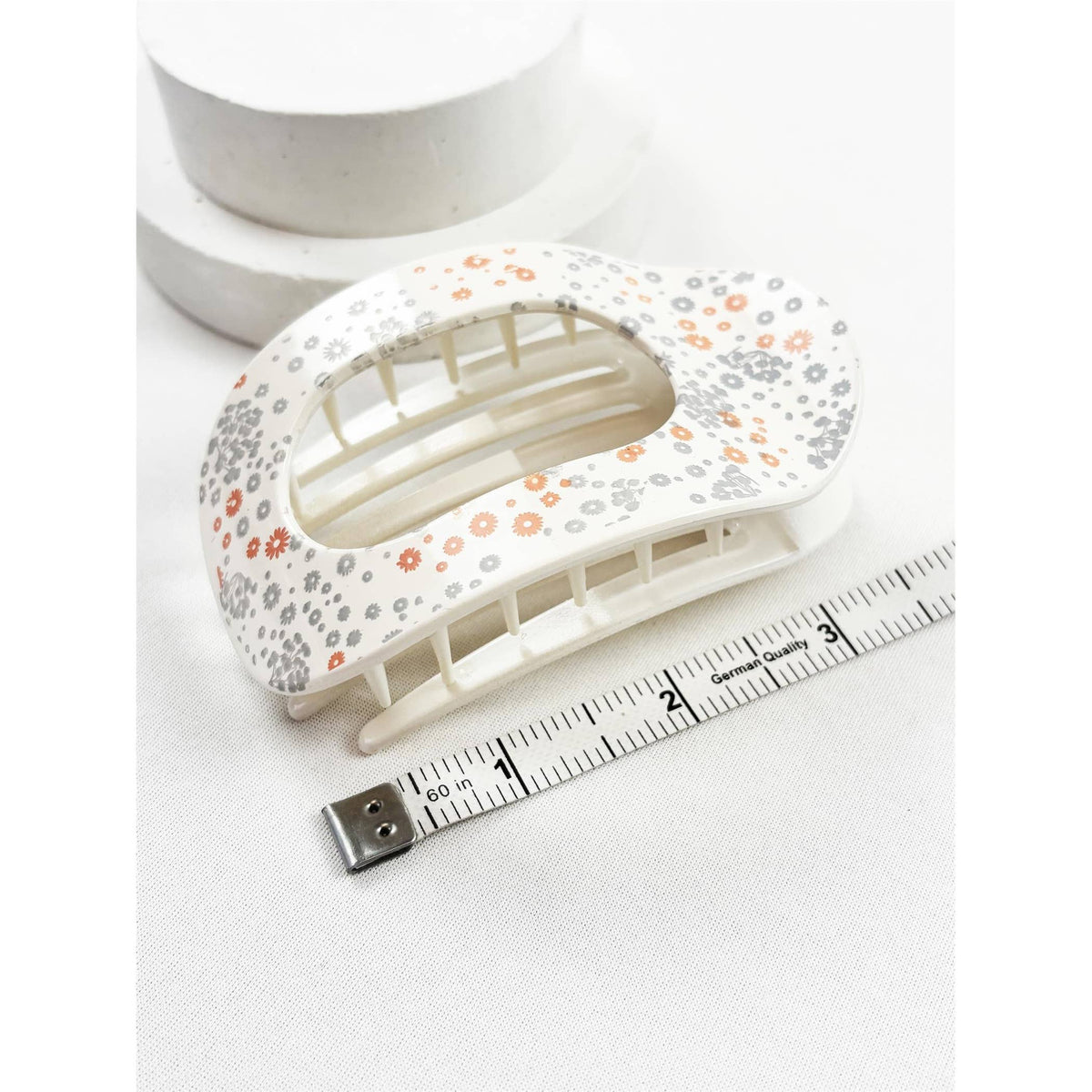 Ditsy Floral Oval Flat Hair Claw