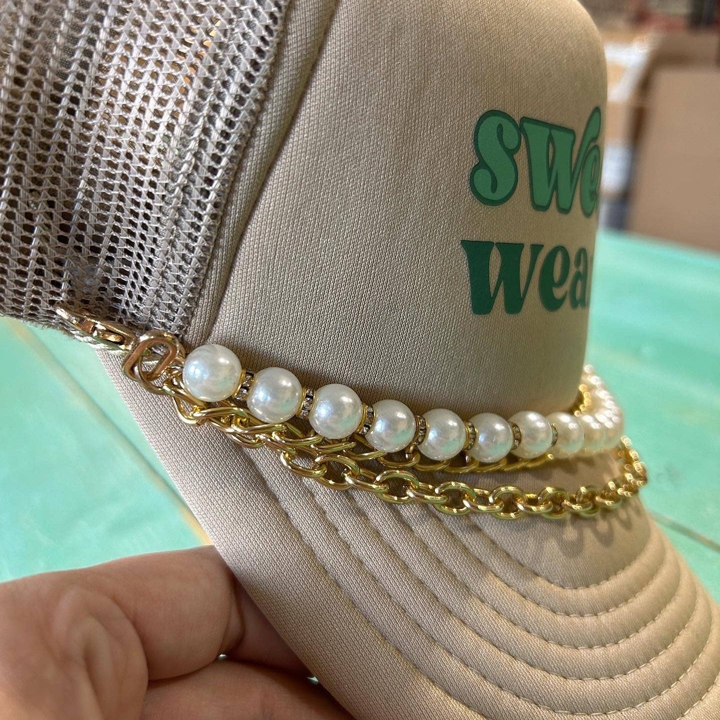 Pearl Triple Layer Trucker Chain