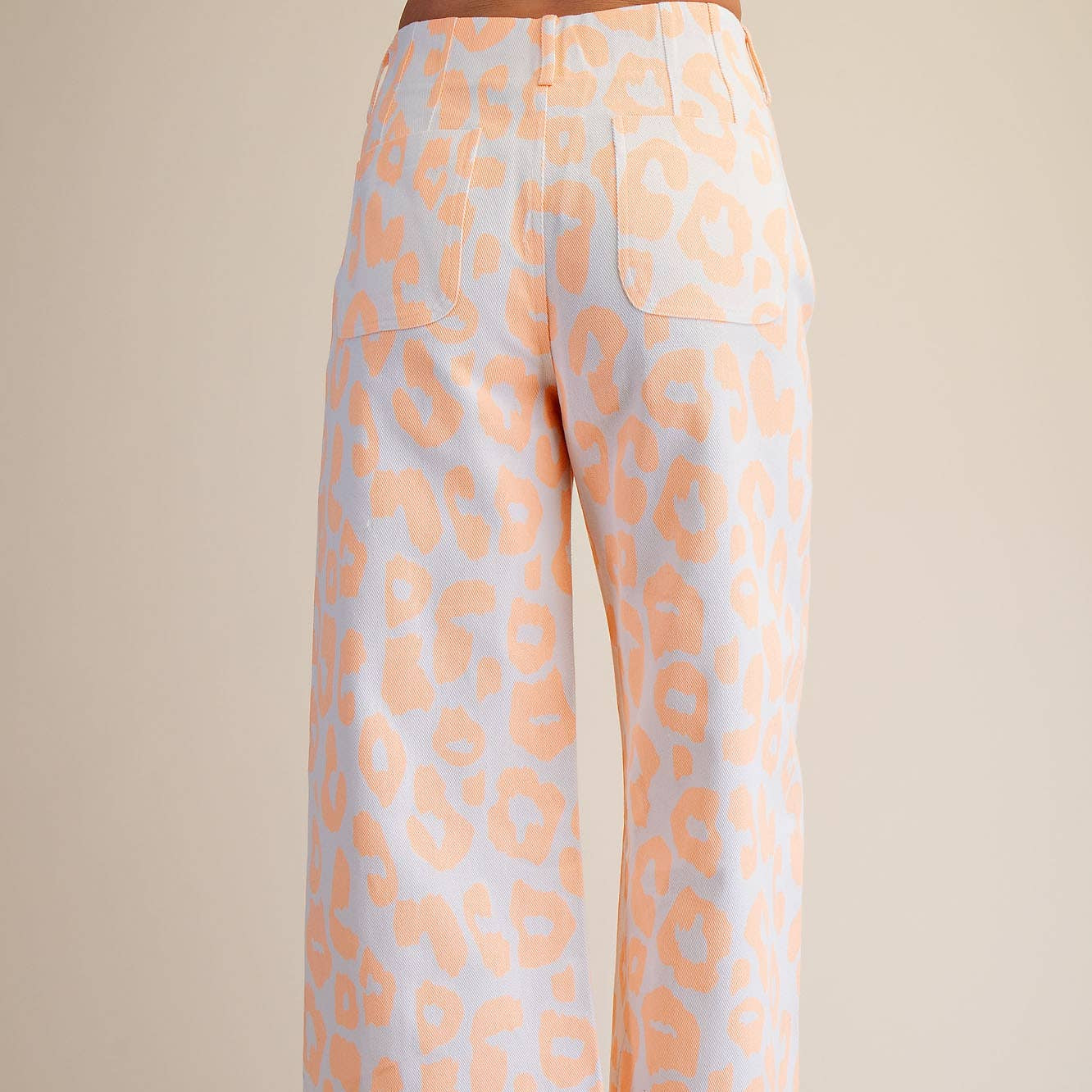 Colette Cropped Wide-Leg Neon Leopard Pants