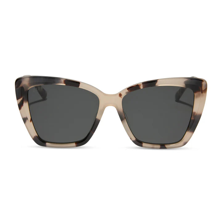 DIFF- Becky II- Cream Tortoise Grey Polarized Sunglasses