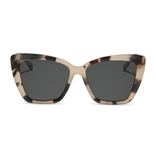 DIFF- Becky II- Cream Tortoise Grey Polarized Sunglasses
