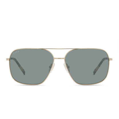 DIFF- Jonas- Gold G15 Polarized Sunglasses- Men's