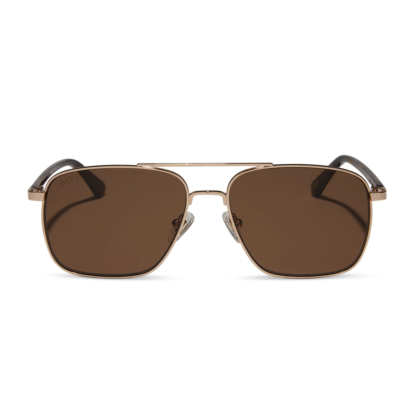 Rip Wheeler by DIFF-Western Gold Marbled Brown w/ Bold Brown Polarized Sunglasses