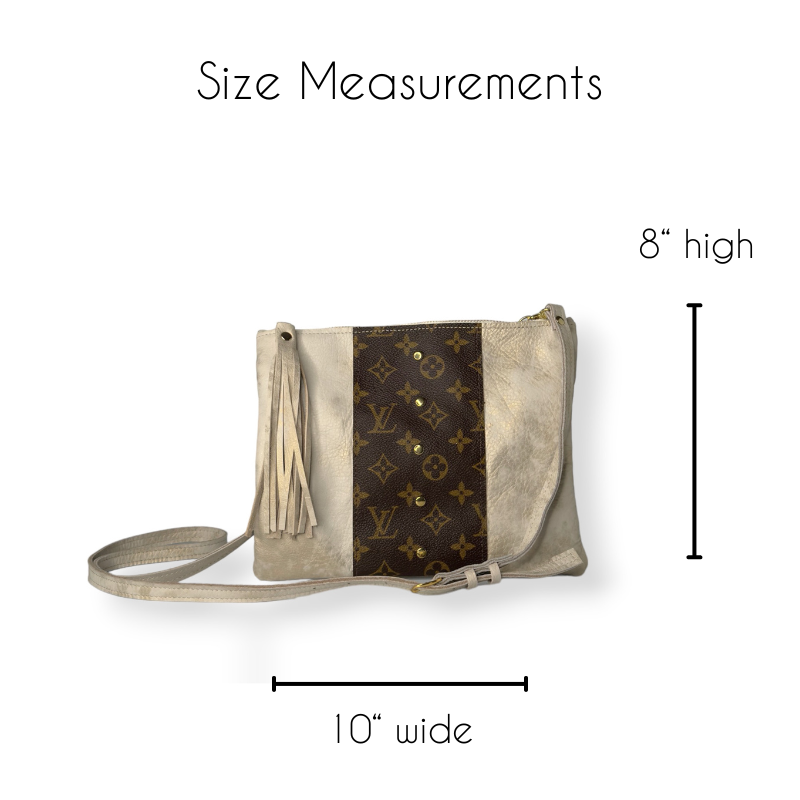 Louis Vuitton- Caroline Crossbody - Upcycled Monogram - Stone
