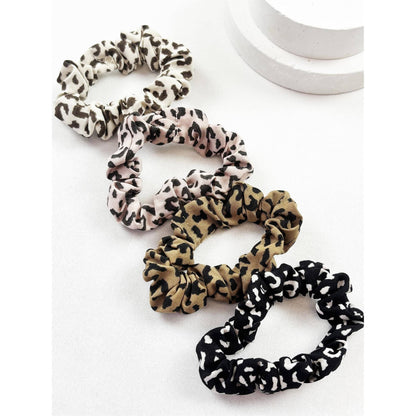 Cheetah Scrunchies- Set of 4