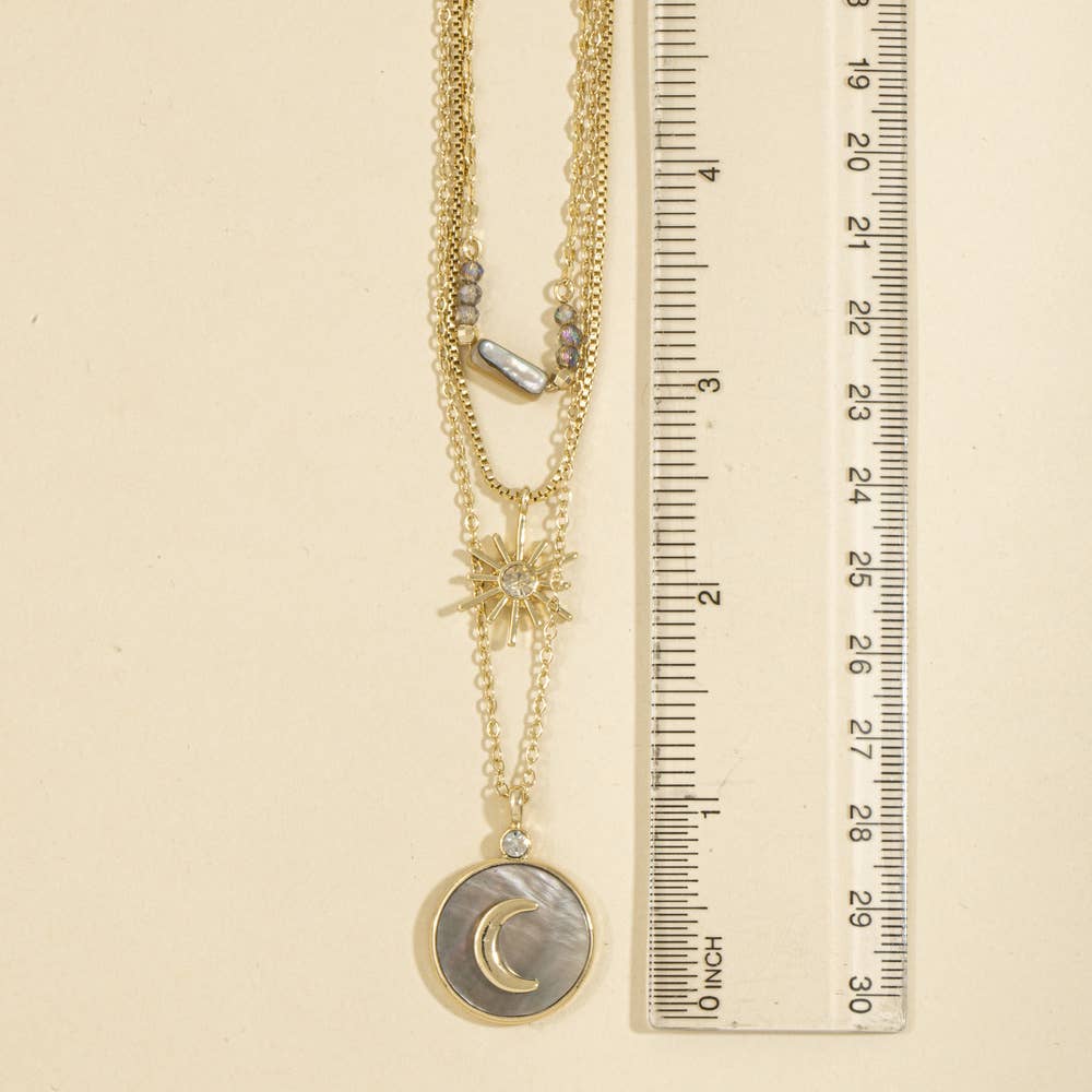 Celestial Moon And Star Necklace