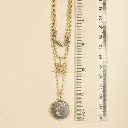 Celestial Moon And Star Necklace