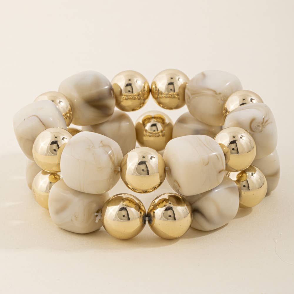 Chunky Bead Stretch Bracelet