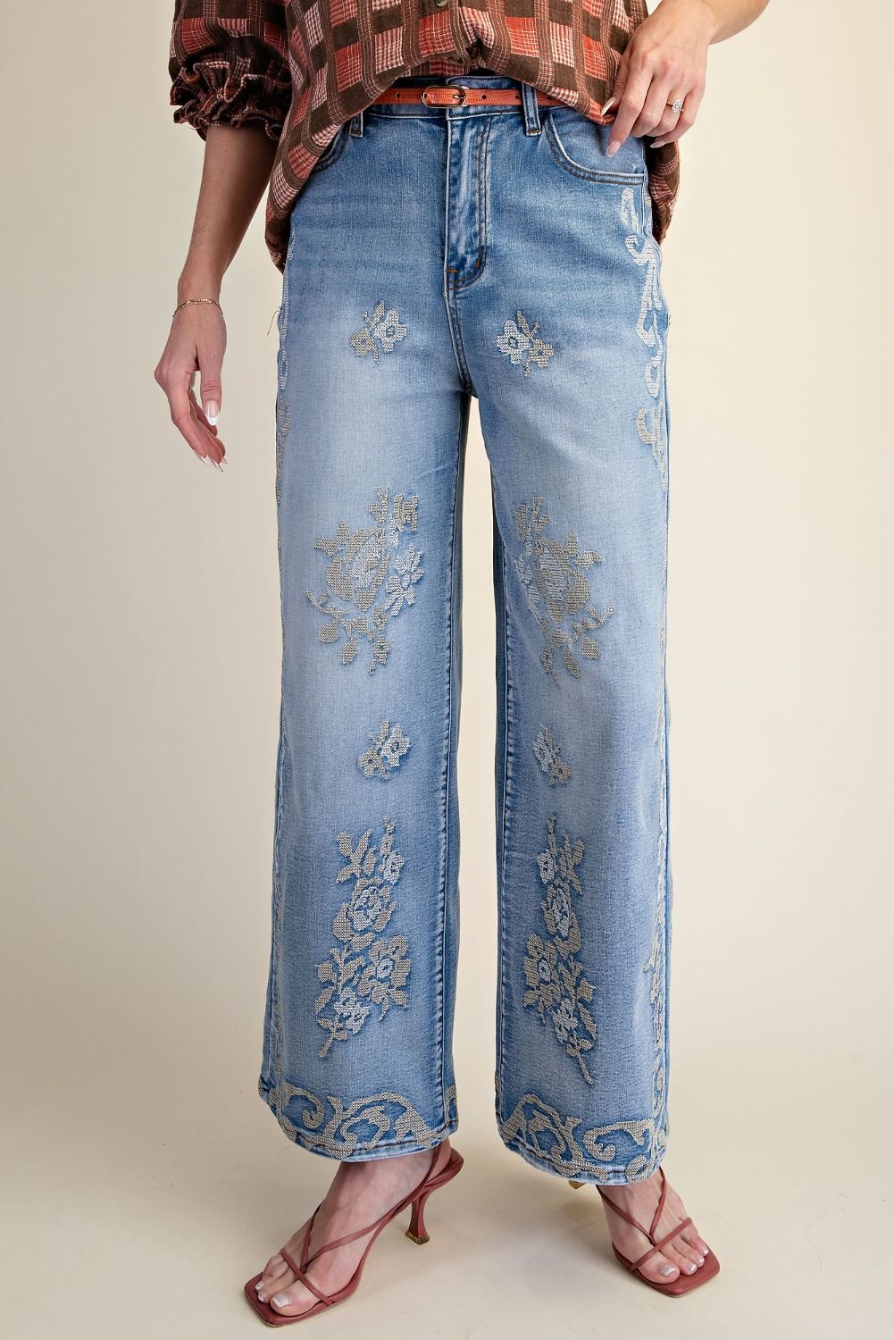 Wanderlust Floral Jeans by Easel