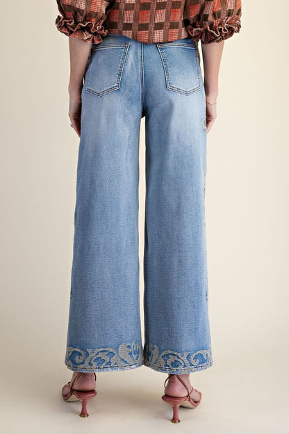 Wanderlust Floral Jeans by Easel