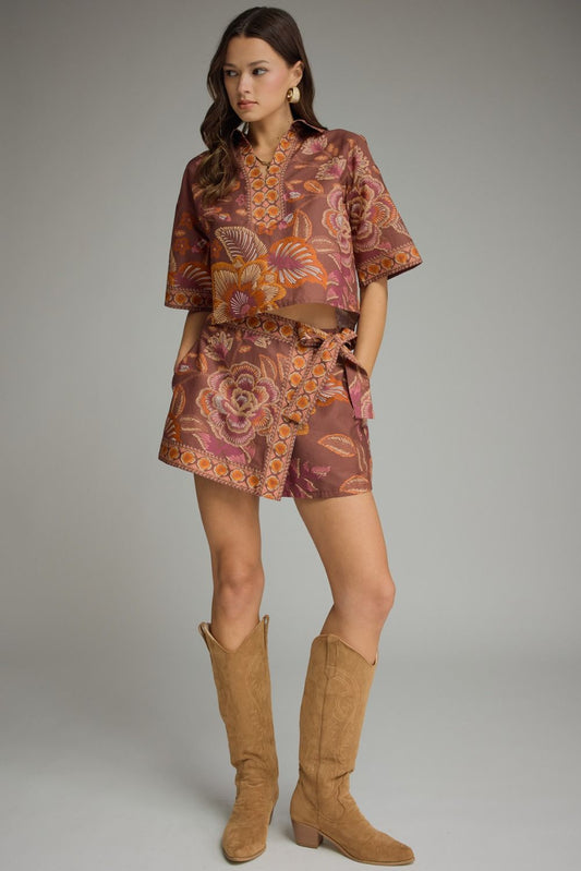 Harvest Floral Top by Entro